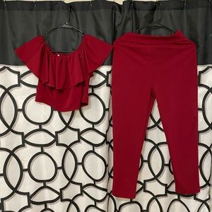 Off shoulder outfit